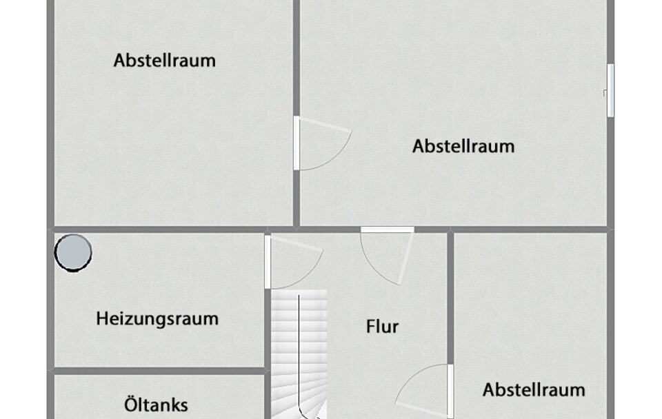 Grundriss Kellergeschoss (nicht maßstabsgetreu)
