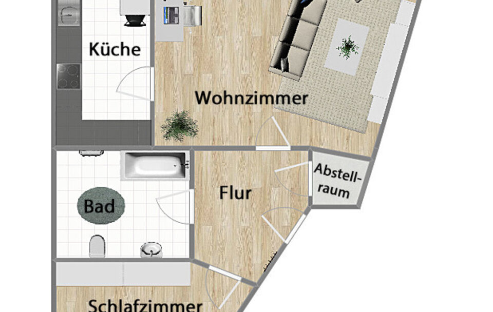 Grundriss (nicht maßstabsgetreu)